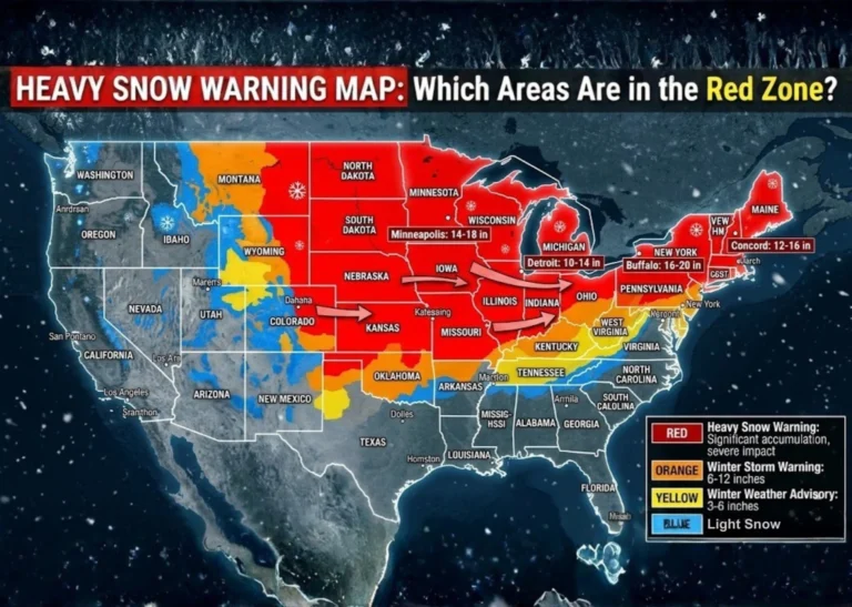 Heavy Snow Warning Map: Which Areas Are in the Red Zone?