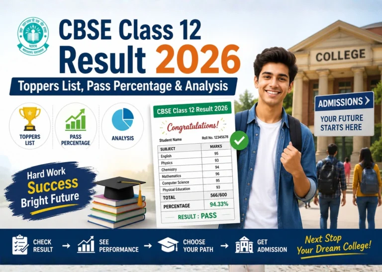 CBSE Class 12 Result 2026 Toppers List, Pass Percentage & Analysis